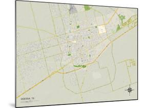 Political Map of Odessa, TX-null-Mounted Art Print