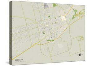 Political Map of Odessa, TX-null-Stretched Canvas