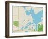 Political Map of Okauchee Lake, WI-null-Framed Art Print