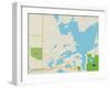 Political Map of Okauchee Lake, WI-null-Framed Art Print