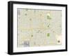 Political Map of Oklahoma City, OK-null-Framed Art Print