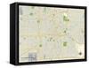 Political Map of Oklahoma City, OK-null-Framed Stretched Canvas