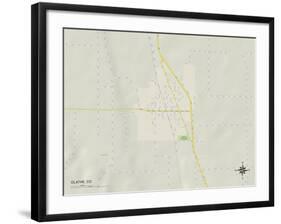 Political Map of Olathe, CO-null-Framed Art Print