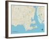 Political Map of Old Saybrook, CT-null-Framed Art Print