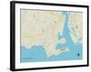 Political Map of Old Saybrook, CT-null-Framed Art Print