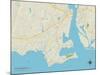 Political Map of Old Saybrook, CT-null-Mounted Art Print