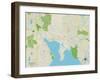 Political Map of Oldsmar, FL-null-Framed Art Print