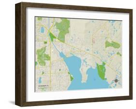 Political Map of Oldsmar, FL-null-Framed Art Print