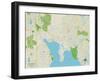 Political Map of Oldsmar, FL-null-Framed Art Print