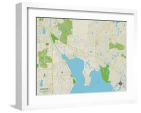 Political Map of Oldsmar, FL-null-Framed Art Print