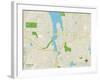 Political Map of Olympia, WA-null-Framed Art Print