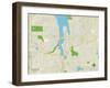 Political Map of Olympia, WA-null-Framed Art Print