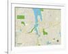 Political Map of Olympia, WA-null-Framed Art Print