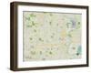 Political Map of Omaha, NE-null-Framed Art Print