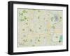 Political Map of Omaha, NE-null-Framed Art Print