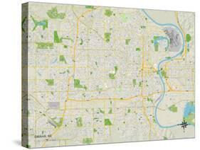 Political Map of Omaha, NE-null-Stretched Canvas