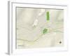 Political Map of Oneonta, NY-null-Framed Art Print