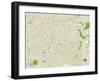 Political Map of Orange, CA-null-Framed Art Print