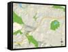 Political Map of Orinda, CA-null-Framed Stretched Canvas