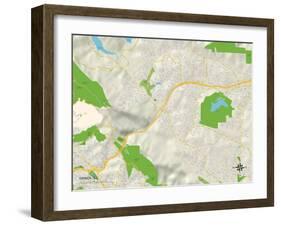 Political Map of Orinda, CA-null-Framed Art Print