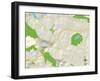 Political Map of Orinda, CA-null-Framed Art Print