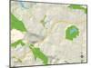 Political Map of Orinda, CA-null-Mounted Art Print