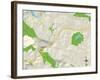 Political Map of Orinda, CA-null-Framed Art Print