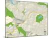 Political Map of Orinda, CA-null-Mounted Art Print