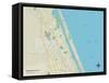 Political Map of Ormond Beach, FL-null-Framed Stretched Canvas