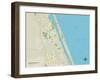 Political Map of Ormond Beach, FL-null-Framed Art Print