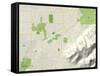 Political Map of Oro Valley, AZ-null-Framed Stretched Canvas