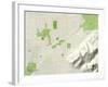 Political Map of Oro Valley, AZ-null-Framed Art Print