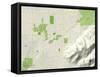 Political Map of Oro Valley, AZ-null-Framed Stretched Canvas