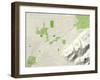 Political Map of Oro Valley, AZ-null-Framed Art Print