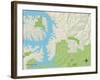 Political Map of Osage Beach, MO-null-Framed Art Print