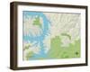 Political Map of Osage Beach, MO-null-Framed Art Print