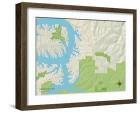 Political Map of Osage Beach, MO-null-Framed Art Print