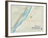 Political Map of Osceola, WI-null-Framed Art Print