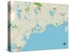 Political Map of Osterville, MA-null-Stretched Canvas