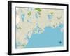 Political Map of Osterville, MA-null-Framed Art Print