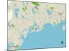 Political Map of Osterville, MA-null-Mounted Art Print