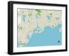 Political Map of Osterville, MA-null-Framed Art Print