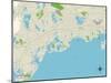 Political Map of Osterville, MA-null-Mounted Art Print