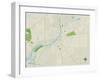 Political Map of Oswego, IL-null-Framed Art Print