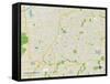 Political Map of Overland Park, KS-null-Framed Stretched Canvas