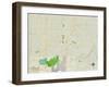 Political Map of Owasso, OK-null-Framed Art Print