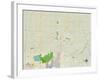 Political Map of Owasso, OK-null-Framed Art Print