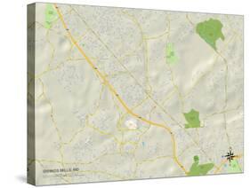 Political Map of Owings Mills, MD-null-Stretched Canvas