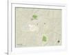 Political Map of Oxford, MS-null-Framed Art Print