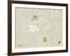 Political Map of Oxford, MS-null-Framed Art Print